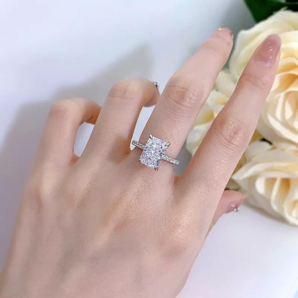 2ct Radiant Cut Ring - Picture 3 of 15